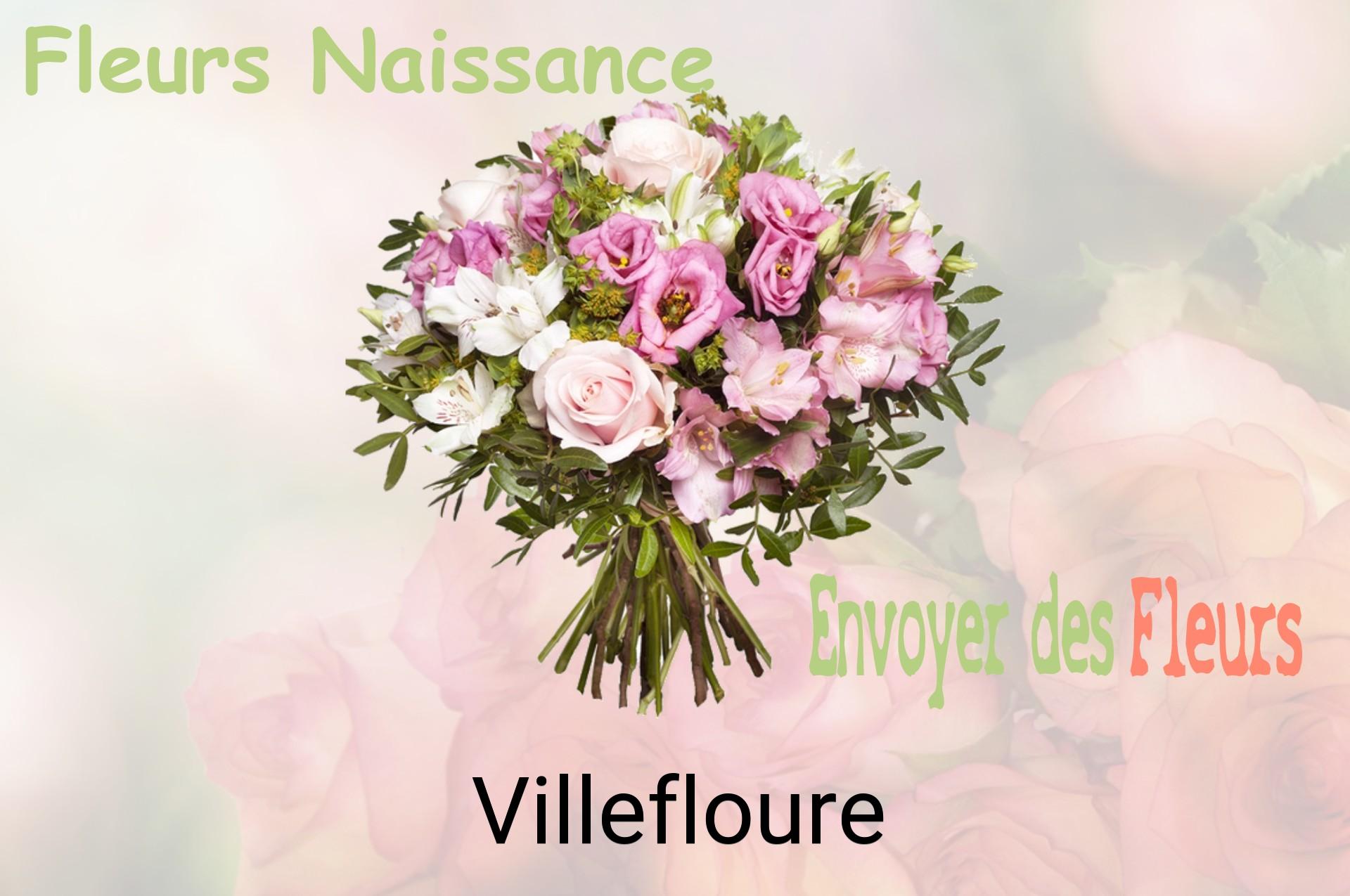 Bouquet de fleurs de naissance livré à Villefloure